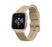 kwmobile Strap for Garmin Venu Sq 2 Music/Sq 2 / Vivoactive 6 / Vivoactive 5 Watch Strap - Silicone Replacement Watch Band - Beige