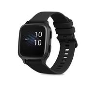 kwmobile Strap for Garmin Venu Sq Music/Sq Watch Strap - Silicone Replacement Watch Band - Black