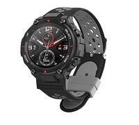 kwmobile Strap for Huami Amazfit T-Rex/T-Rex Pro Watch Strap - Silicone Replacement Watch Band - Black/Grey