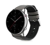 kwmobile Strap for Huami Amzfit GTR (47mm) / GTR 2 / GTR 3 / GTR 4 Watch Strap - Silicone and Leather Replacement Watch Band - Sport Wristband - Grey