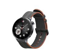 kwmobile Strap for OnePlus Watch 3/2 / 2R / Oppo Watch X2 Watch Strap - Silicone Replacement Watch Band - Black/Orange