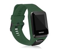 kwmobile Strap for TomTom Adventurer/Runner 3/Spark 3/Golfer 2 Watch Strap - Silicone Replacement Watch Band - Dark Green