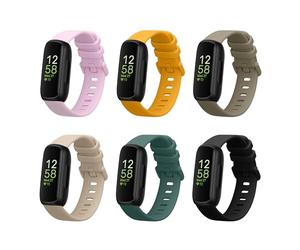 kwmobile Strap Set compatible with Fitbit Inspire 3 / Inspire 2 / Ace 3 Straps - 6x TPU Silicone Replacement Wristband - Multicolor