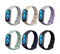 kwmobile Strap Set compatible with Xiaomi Mi Band 10 / Mi Band 9/8 Straps - 6x TPU Silicone Replacement Wristband - Multicolor