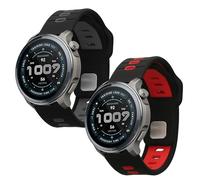 kwmobile Straps Compatible with Garmin 22mm Amazfit Balance 2 / Amazfit Helio Straps - 2x Replacement Silicone Watch Bands - Smartwatch or Fitness Tracker - Black/Grey/Black/Red