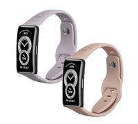 kwmobile Straps Compatible with Huawei Band 10/9 / 8 Straps - 2x Replacement Silicone Watch Bands - Smartwatch or Fitness Tracker - Lavender/Dusty Pink