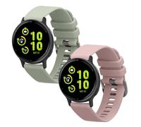 kwmobile Straps for Garmin vivoactive 5 / active 5 Straps - 2x Replacement Silicone Watch Bands - Smartwatch or Fitness Tracker