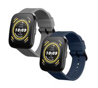 kwmobile Straps for Huami 22mm Amazfit Bip 6 / Bip 5 Unity/Bip 5 / GTS 3 / Balance 2 / Helio Strap Straps - 2x Replacement Silicone Watch Bands - Smartwatch or Fitness Tracker
