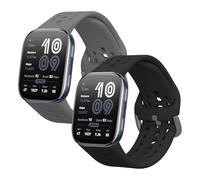 kwmobile Straps for Huami 22mm Amazfit Bip 6 / Bip 5 Unity/Bip 5 / GTS 3 / Balance 2 / Helio Strap Straps - 2x Replacement Silicone Watch Bands - Smartwatch or Fitness Tracker
