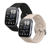 kwmobile Straps for Huami 22mm Amazfit Bip 6 / Bip 5 Unity/Bip 5 / GTS 3 / Balance 2 / Helio Strap Straps - 2x Replacement Silicone Watch Bands - Smartwatch or Fitness Tracker