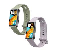 kwmobile Straps for Huawei Band 11 / Band 11 Pro Straps - 2x Replacement Silicone Watch Bands - Smartwatch or Fitness Tracker - Lavender/Pastel Green