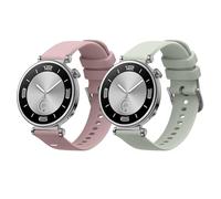 kwmobile Straps for Huawei Watch GT5 41mm / GT5 Pro 42mm / Watch GT4 41mm Straps - 2x Replacement Silicone Watch Bands - Smartwatch or Fitness Tracker - Lavender/Pastel Green