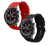 kwmobile Straps for OnePlus Watch 3/2 / 2R / Oppo Watch X2 Straps - 2x Replacement Silicone Watch Bands - Smartwatch or Fitness Tracker