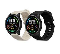 kwmobile Straps for Xiaomi Mi Watch/Mi Watch Color Sport Straps - 2x Replacement Silicone Watch Bands - Smartwatch or Fitness Tracker