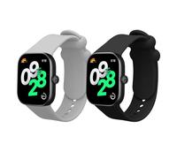 kwmobile Straps for Xiaomi Redmi Watch 4 Straps - 2x Replacement Silicone Watch Bands - Smartwatch or Fitness Tracker