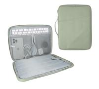 kwmobile Tablet and Keyboard Cover Compatible with Magic Keyboard K380 K480 & 12,9" - 13" Tablet Case - Slim Nylon Zipper Bag - Green