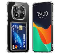 kwmobile TPU Case with Card Slot Compatible with Xiaomi Redmi Note 15 Pro 5G Case - Shockproof Wallet Smartphone Cover - Built in Card Holder - Transparent