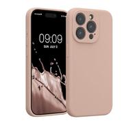 kwmobile TPU Cover for Apple iPhone 15 Pro Case - Slim Silicone Phone Cover with Soft Touch Finish - Dusty Pink