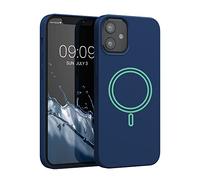 kwmobile TPU Silicone Case Compatible with Apple iPhone 12 mini - Case Magnetic Cover - Compatible with MagSafe - Navy Blue