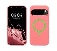 kwmobile TPU Silicone Case Compatible with Google Pixel 10 / Pixel 10 Pro - Case Magnetic Cover - Compatible with MagSafe - Pastel Coral