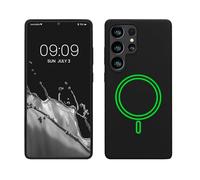 kwmobile TPU Silicone Case Compatible with Samsung Galaxy S25 Ultra - Case Magnetic Cover - Compatible with MagSafe - Black