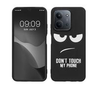 kwmobile TPU Silicone Case Compatible with Xiaomi Redmi 15C / Poco C85 - Case Soft Cover - Don't Touch My Phone White/Black