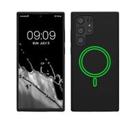 kwmobile TPU Silicone Case for Samsung Galaxy S22 Ultra - Magnetic Phone Cover Compatible with MagSafe, Soft Non-Slip Protective Case, Black