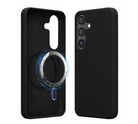 kwmobile TPU Silicone Case for Samsung Galaxy S25 - Magnetic Phone Cover Compatible with MagSafe, Soft Non-Slip Protective Case, Black