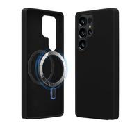 kwmobile TPU Silicone Case for Samsung Galaxy S25 Ultra - Magnetic Phone Cover Compatible with MagSafe, Soft Non-Slip Protective Case, Black