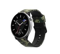 kwmobile TPU Silicone Strap Compatible with Huami Amazfit GTR Mini/GTS 4 Mini/GTS 3 / Amazfit Active 2 / Active Edge - Tracker Band - camouflage Black/Light Green/Dark Green