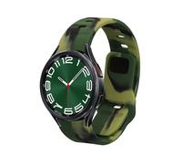 kwmobile TPU Silicone Strap Compatible with Samsung Galaxy Watch 4/5 / 6 Galaxy Watch 7 / FE - Tracker Band - camouflage Black/Light Green/Dark Green