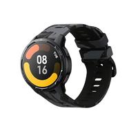kwmobile TPU Silicone Strap Compatible with Xiaomi Watch S4/S4 Sport/S3/S2/Watch S1 Active/Redmi Watch 5 Active - Tracker Band - camouflage Dark Grey/Black/Light Grey