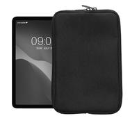 kwmobile Universal Fabric Tablet Sleeve - Soft Fabric with Zippered Closure - Full Practical Protection for Your Tablet - Black