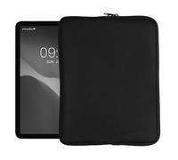 kwmobile Universal Fabric Tablet Sleeve - Soft Fabric with Zippered Closure - Full Practical Protection for Your Tablet - Black