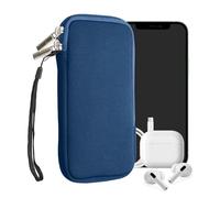 kwmobile Universal Phone Pouch Size XXL - 7" - Neoprene Smartphone Pouch with Zip - Water-Repellent Mobile Phone Case - Sleeve in Blue
