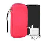 kwmobile Universal Phone Pouch Size XXL - 7" - Neoprene Smartphone Pouch with Zip - Water-Repellent Mobile Phone Case - Sleeve in Neon Pink