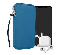 kwmobile Universal Phone Pouch Size XXL - 7" - Neoprene Smartphone Pouch with Zip - Water-Repellent Mobile Phone Case - Sleeve in Cornflower Blue