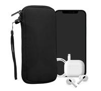 kwmobile Universal Phone Pouch Size XXL - 7" - Neoprene Smartphone Pouch with Zip - Water-Repellent Mobile Phone Case - Sleeve in Black