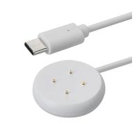kwmobile USB-C Smart Watch Charger Cord for Google Pixel Watch 3/2 /Fitbit Versa 4 3 2 - Smart Watch Charger USB-C Cable - White