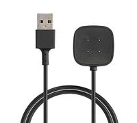 kwmobile USB Cable Charger Compatible with Fitbit Versa 4 / Sense 2 / Versa 3 / Sense Cable - Charging Cord for Smart Watch - Black