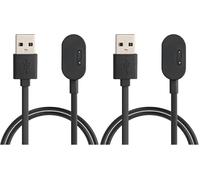 kwmobile USB Cable Charger Compatible with imoo Watch Phone Z6 / Watch Phone Z1 Cable - Charging Cord for Smart Watch - Black (Pack of 2)