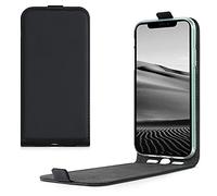 kwmobile Vertical Flip Case Compatible with Apple iPhone 11 - Case PU Leather Protective Flip Cover with Magnet - Black