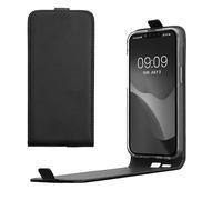 kwmobile Vertical Flip Case Compatible with Apple iPhone 16e - Case PU Leather Protective Flip Cover with Magnet - Black