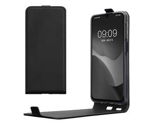 kwmobile Vertical Flip Case Compatible with Samsung Galaxy A16 5G - Case PU Leather Protective Flip Cover with Magnet - Black