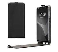 kwmobile Vertical Flip Case Compatible with Samsung Galaxy A26 5G - Case PU Leather Protective Flip Cover with Magnet - Black