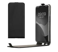 kwmobile Vertical Flip Case Compatible with Samsung Galaxy A36 5G - Case PU Leather Protective Flip Cover with Magnet - Black