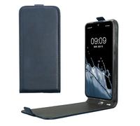 kwmobile Vertical Flip Case Compatible with Samsung Galaxy A54 5G - Case PU Leather Protective Flip Cover with Magnet - Dark Blue