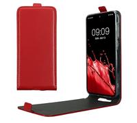 kwmobile Vertical Flip Case Compatible with Samsung Galaxy A55 5G - Case PU Leather Protective Flip Cover with Magnet - Dark Red