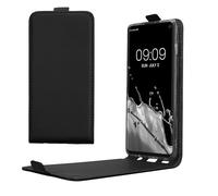 kwmobile Vertical Flip Case Compatible with Samsung Galaxy S10 - Case PU Leather Protective Flip Cover with Magnet - Black
