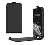 kwmobile Vertical Flip Case Compatible with Samsung Galaxy S10e - Case PU Leather Protective Flip Cover with Magnet - Black